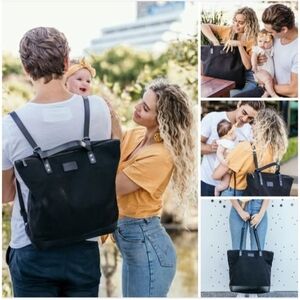 Arch Luxe Nappy Bag Bundle - Black Backpack